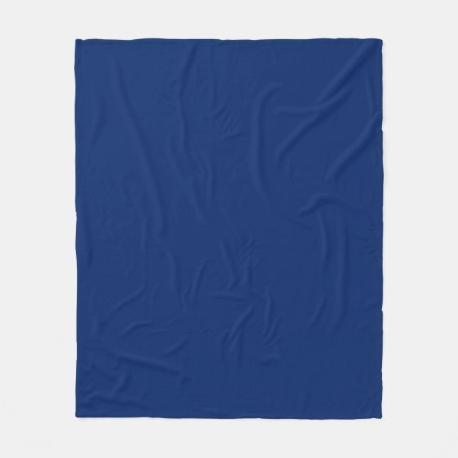 Royal Blue Solid Colour Fleece Blanket (Front)