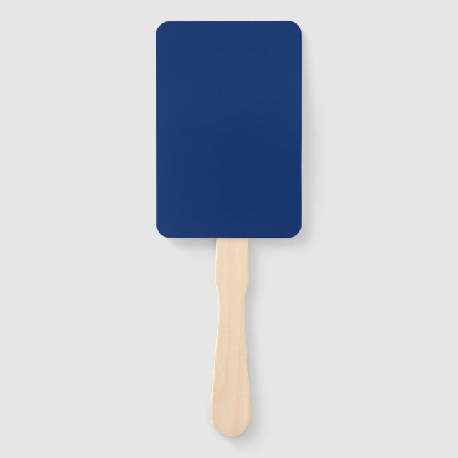 Royal Blue Solid Colour Hand Fan (Front)