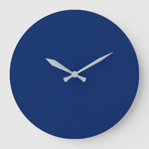 Royal Blue Solid Colour Large Clock