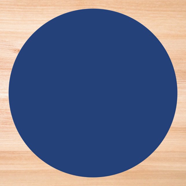 Royal Blue Solid Colour Round Paper Coaster (Creator Uploaded)