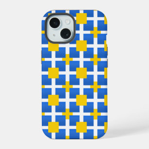 Royal Blue Squares iPhone 15 Case