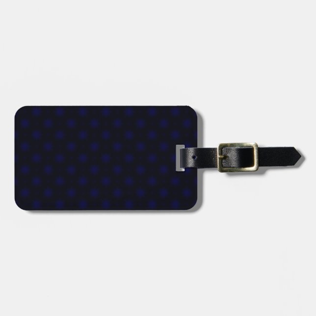 Royal Blue Starburst Abstract Pattern Luggage Tag (Front Horizontal)