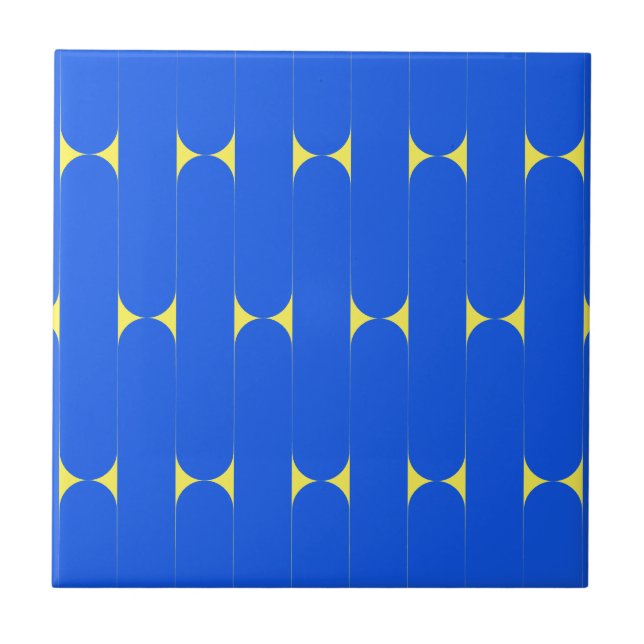 Royal Blue Sticks Small Ceramic Tile (Front)
