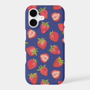 Royal Blue Strawberry iPhone Case