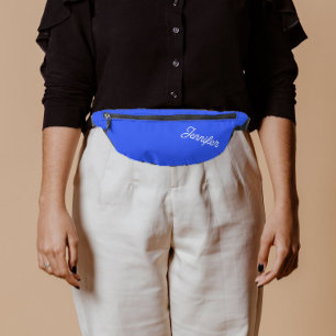 Royal Blue Stylised Bridesmaid Name Bum Bags
