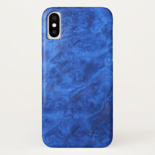 Royal Blue Textured Velvet Look iPhone X Case