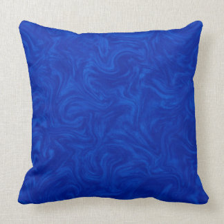 Royal Blue Tonal Abstract Swirled Background Cushion