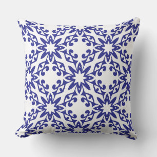 Royal Blue Trellis Cushion