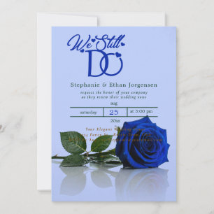 Royal Blue Wedding Invitation Vow Renewal