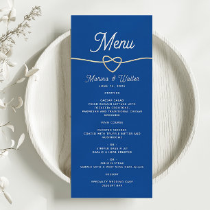 Royal Blue Wedding Menu