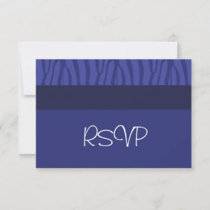 Royal Blue Wedding RSVP Card