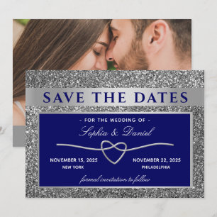 Royal Blue Wedding Save The Date
