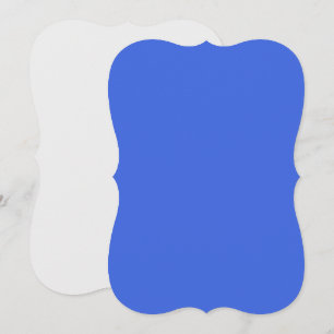Royal Blue & White Curved Flat Card – Customisable
