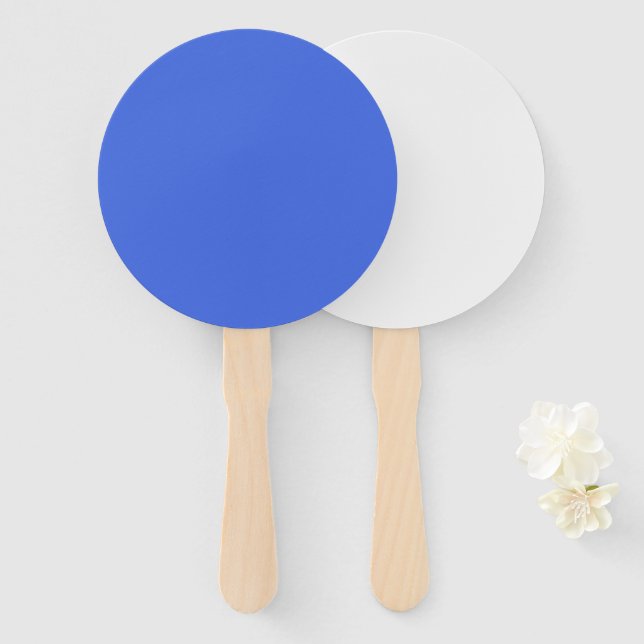 Royal Blue & White Custom Event Fans (Front and Back)