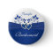Royal Blue, White Floral Bridesmaid Pin