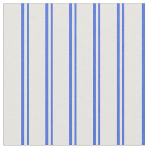 Royal Blue & White Lines/Stripes Pattern Fabric