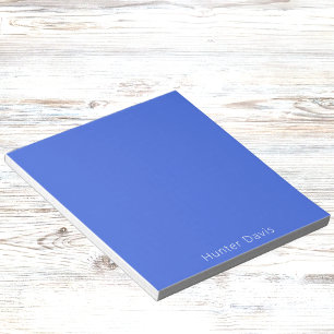 Royal blue white name notepad
