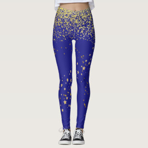 Royal Blue with Gold Accent Leggings