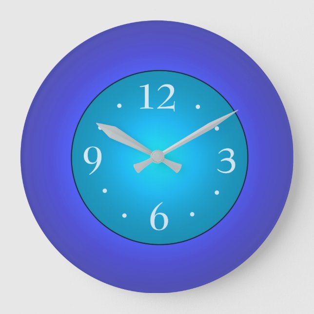 Royal Blue with Green Aqua Centre Wall Clock (Front)