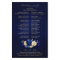 Royal Blue Yellow Gold Floral Wedding Program