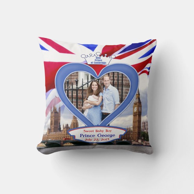 Royal British Baby Prince George Cushion (Front)