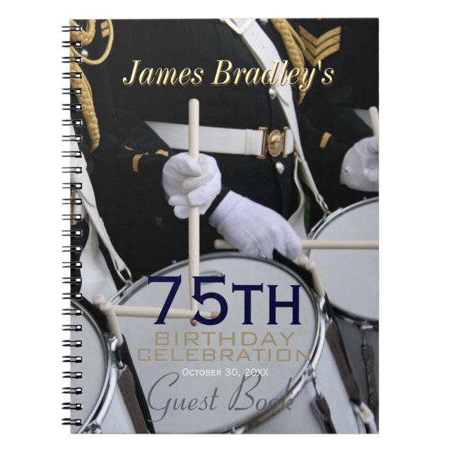 Royal British Band 75th Birthday Celebration Notebook (Front)