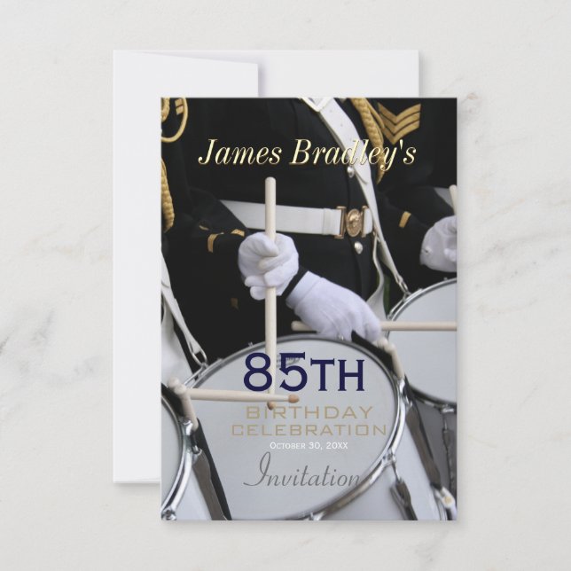 Royal British Band 85th Birthday Celebration Invitation (Front)