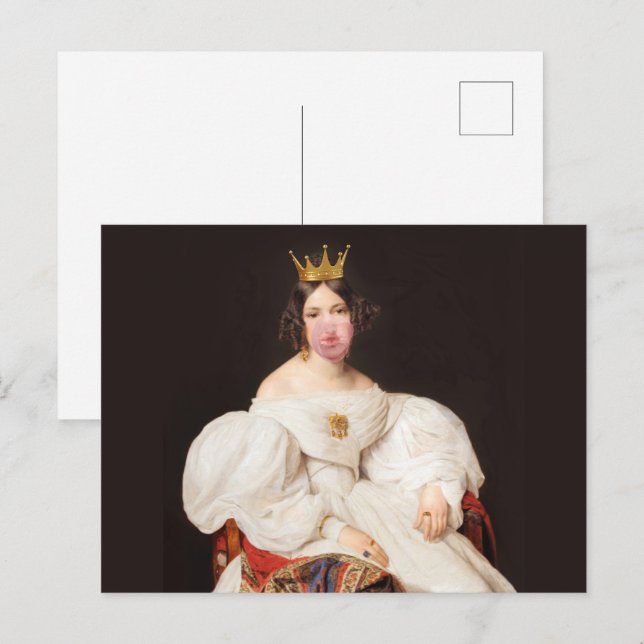 Royal Bubble Gum Diva Postcard (Front/Back)