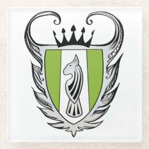 Royal Bull Terrier Glass Coaster