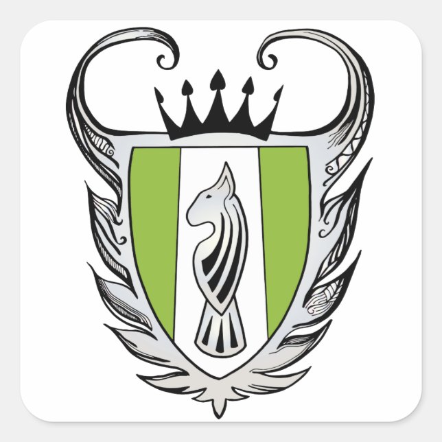 Royal Bull Terrier Square Sticker (Front)