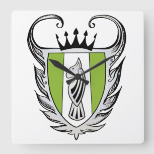 Royal Bull Terrier Square Wall Clock