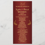 Royal Burgundy Gold Peacock Wedding Program Custom<br><div class="desc">Unique Design featuring Royal Burgundy Gradient background and abstract Gold Sparkling Peacocks for your special wedding event. It will give an unique touch to your wedding style. Be different! Personalise with your own information. If you need to move the text, or change the size, font, or colour, click Customise It...</div>