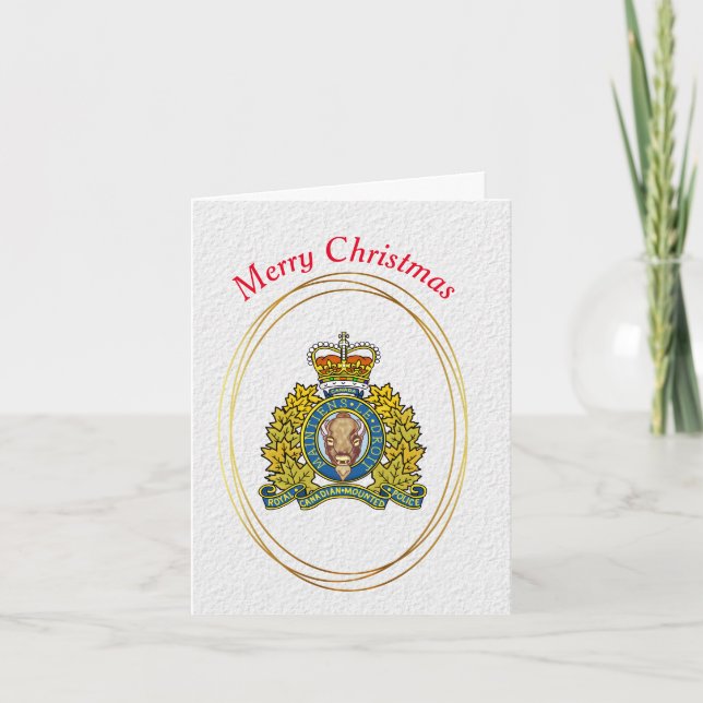 Royal Canadian Mounted Police Logo Christmas Card (Front)