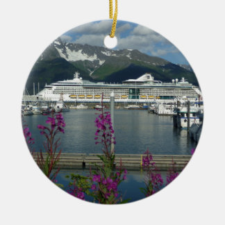 Royal Caribbean in Seward Alaska Ceramic Ornament