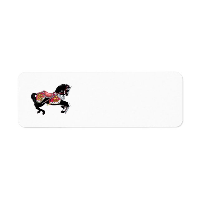 Royal Carousel Horse Return Address Label (Front)