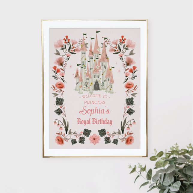 Royal Castle Birthday Welcome Sign Pink (Creator Uploaded)