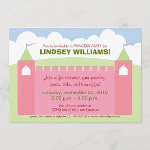 Royal Castle Princess Party Invitation