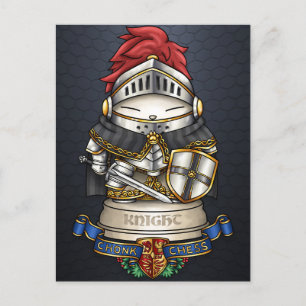 Royal Cat Chess Knight Piece Holiday Postcard