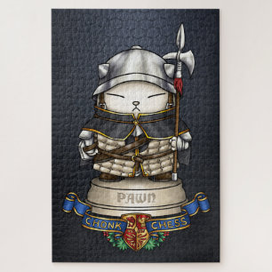 Royal Cat Chess Pawn Piece Jigsaw Puzzle