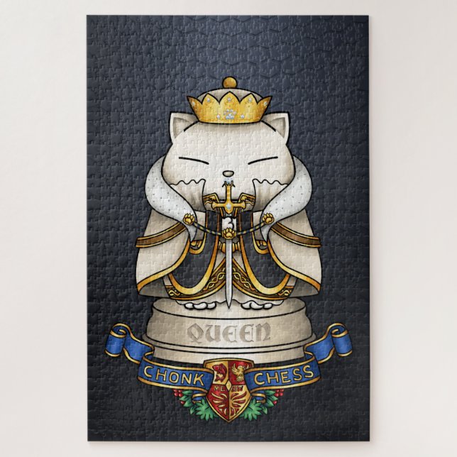 Royal Cat Chess Queen Piece  Jigsaw Puzzle (Vertical)