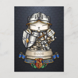 Royal Cat Chess Rook Piece  Holiday Postcard