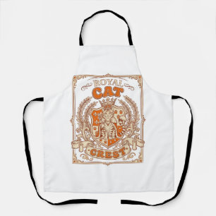 Royal Cat Crest Cat Heraldry Coat of Arms Vintage Apron