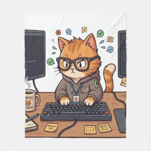 Royal Cat  Fleece Blanket