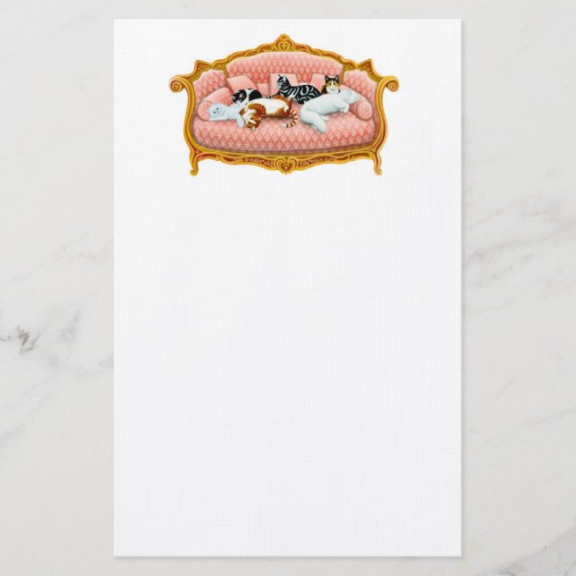Royal Cat Nap Stationery (Front)
