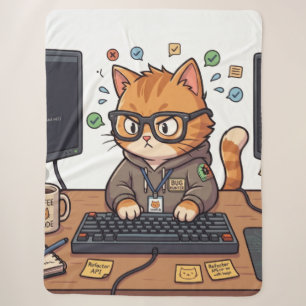 Royal Cat Sherpa Blanket