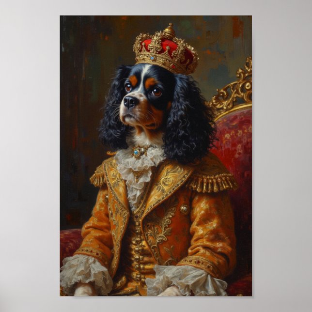 Royal Cavalier King Charles Spaniel Portrait Poster (Front)