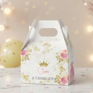 Royal celebration pink princess birthday favour box