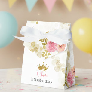 Royal celebration pink princess birthday favour box