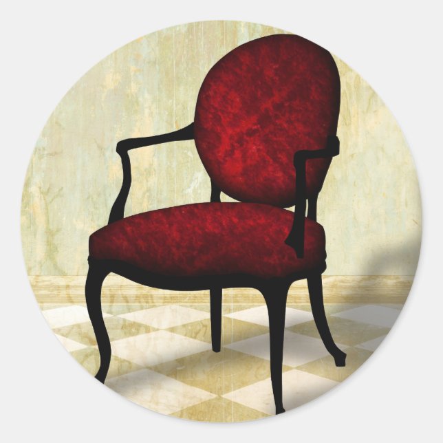 Royal Chair Classic Round Sticker (Front)