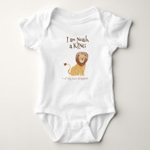 Royal Charm: Personalized Im a Lion King Bodysuit